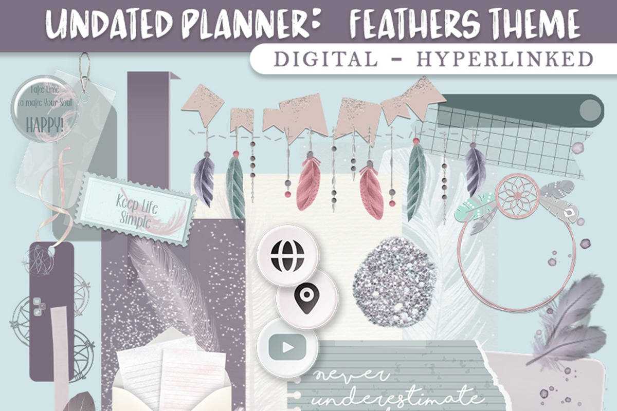 Undated Minimalistic Digital Planner, a Stationery Template by Brenda Avila Designs (Photo 4 of 4)