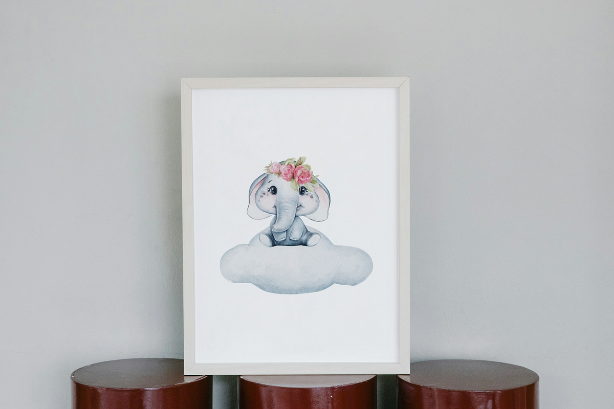 30 Watercolor Animals Baby Room Art, a Poster Template by Image for Sale (Photo 4 of 4)