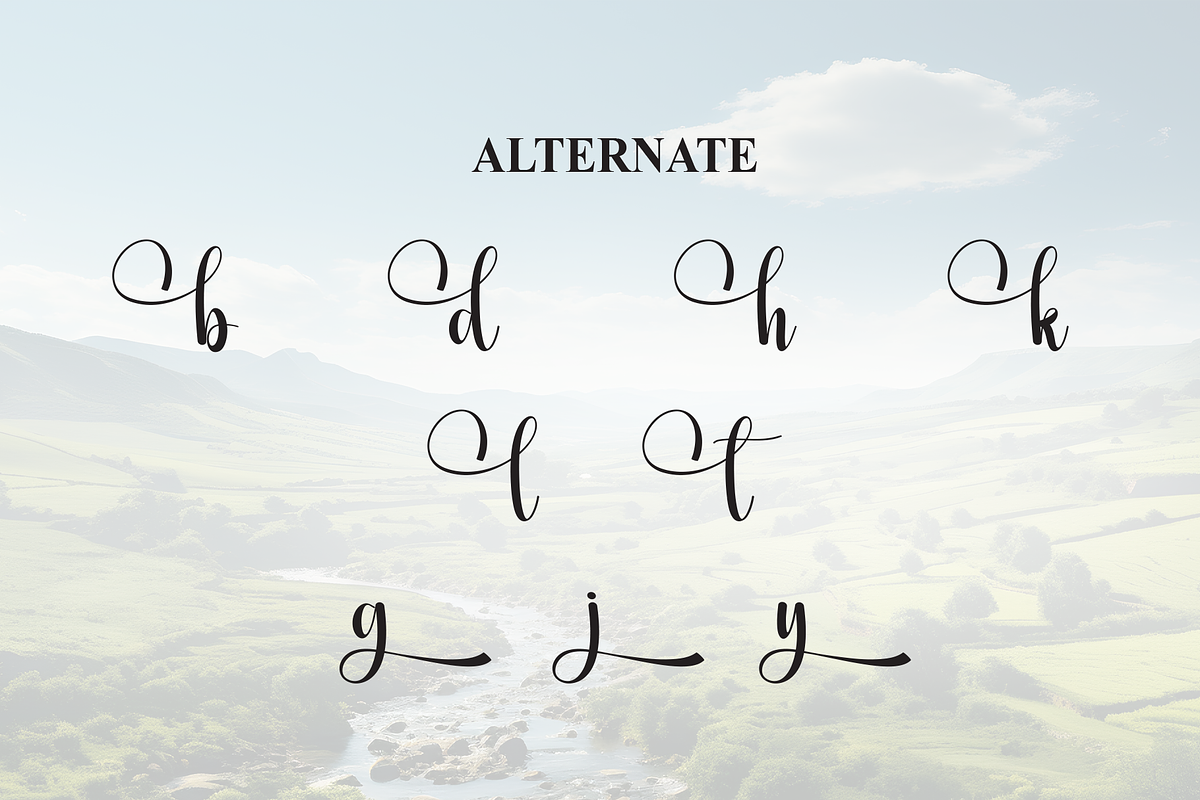 Highland | Script Font, a Handwritten Font by Scratchones (Photo 8 of 9)