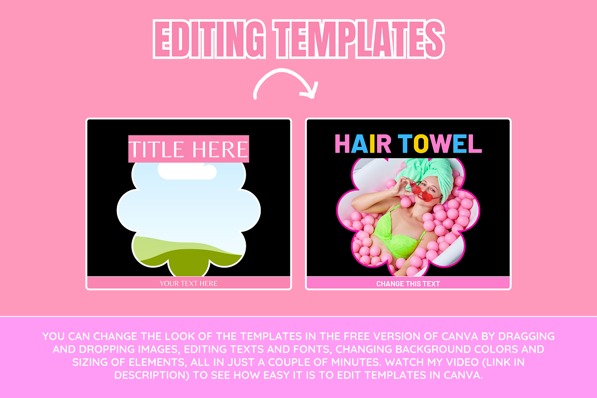 Black Pink Etsy Listing Templates, a Branding & Logo Template by SunshineStudioBoutique (Photo 6 of 8)