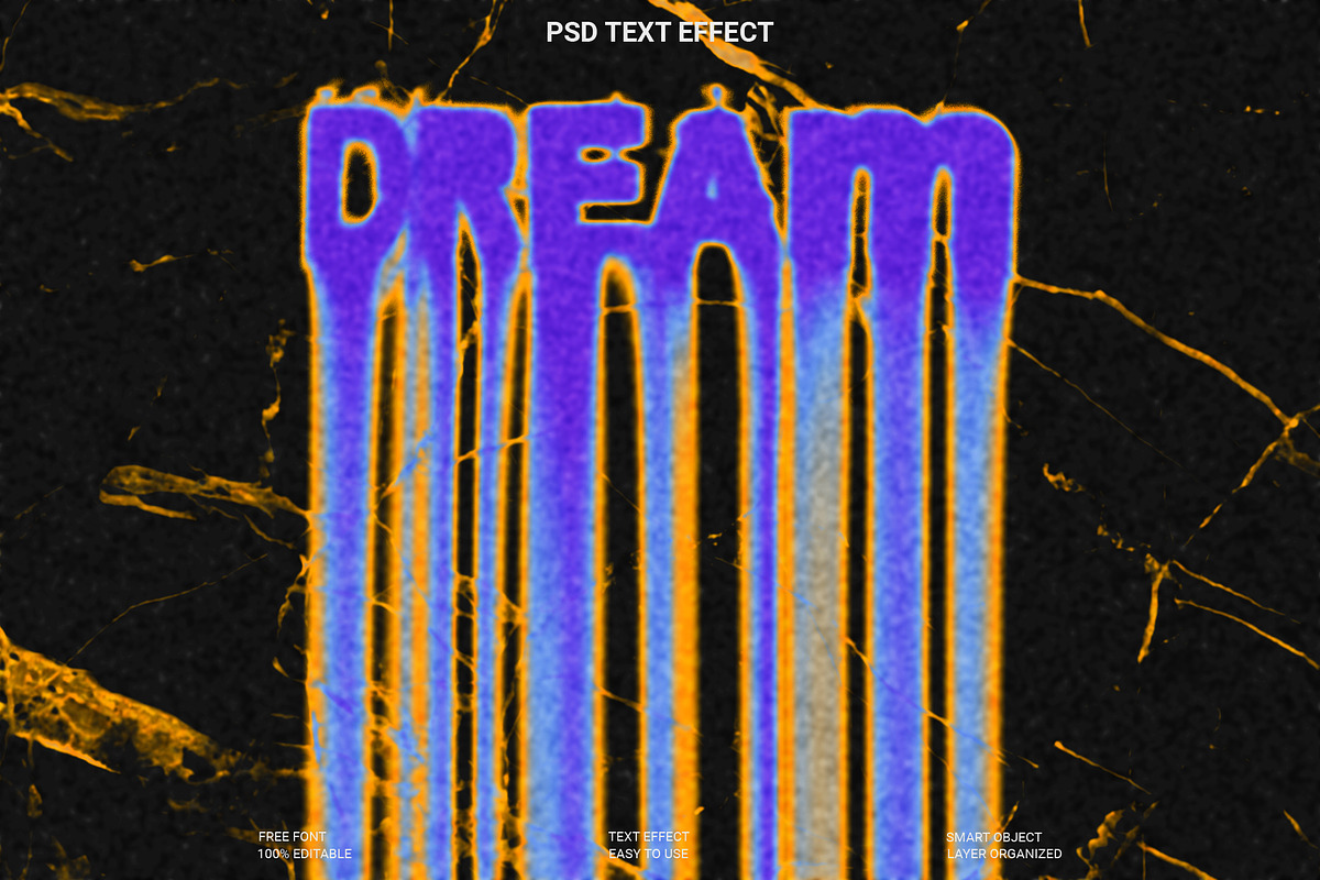 Dreamy Melt Text Effect PSD, a Layer Style Add-On by Imamul001
