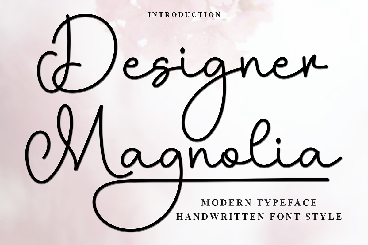 Designer Magnolia, a Handwritten Font by FreshTypeINK (Photo 1 of 8)
