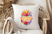Birthday Girl, Floral Birthday Png, an Illustration by Libby Wishes (Thumbnail 3 of 4)