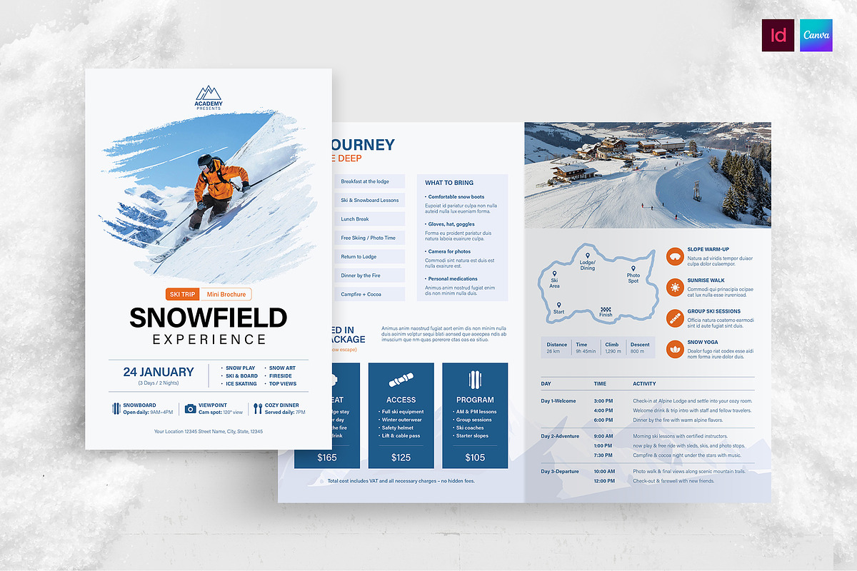 Ski Trip Brochure Template, a Brochure Template by BrandPacks (Photo 2 of 5)