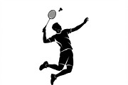 60 Badminton Player Smash Silhouette, a Person Illustration by Amazin_art (Thumbnail 15 of 37)