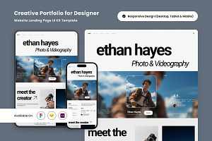 Ethan Hayes - Creative Portfolio UI, a Landing Page Template by productype1