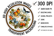 Floral Easter Wreath Clipart Png, an Illustration by Craft Nest (Thumbnail 2 of 8)