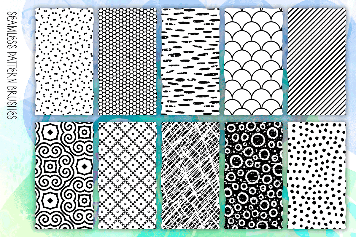 Abstract Base Procreate Brush Set, a Brush Add-On by cugypress (Photo 6 of 10)
