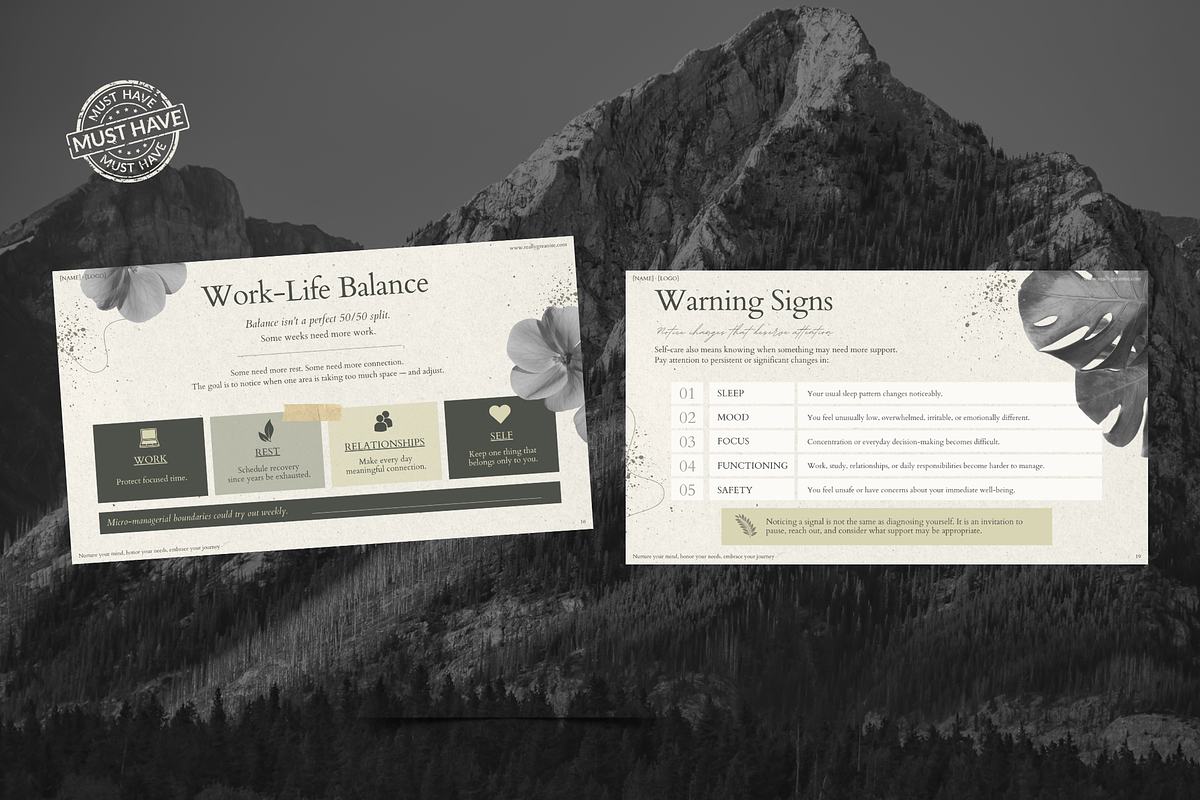 Mental Wellness Guide & Deck, a Presentation Template by Make It Yours Lab. (Photo 12 of 18)