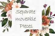 Copper and Beige Flowers &  Wreaths, an Illustration by Graphic Blue Bird (Thumbnail 5 of 6)
