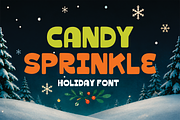 Christmas Font - Candy Sprinkle, a Handwritten Font by Mozatype (Thumbnail 1 of 11)