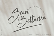 Sean Bettania - Brush Script Font, a Script Font by NTC Graphic (Thumbnail 1 of 9)