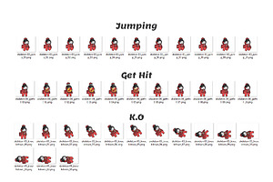 Red Astronaut Game Asset Sprites