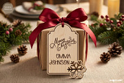 Christmas Gift Tag SVG Bundle, a Decorative Illustration by svgocean (Thumbnail 8 of 17)