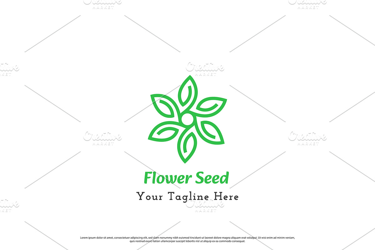 Flower Seed Logo Design Illustration, a Branding & Logo Template by Morvana Crew