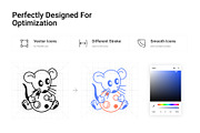 50 Rat Icons, an Outline Icon by Prosymbols (Thumbnail 3 of 5)