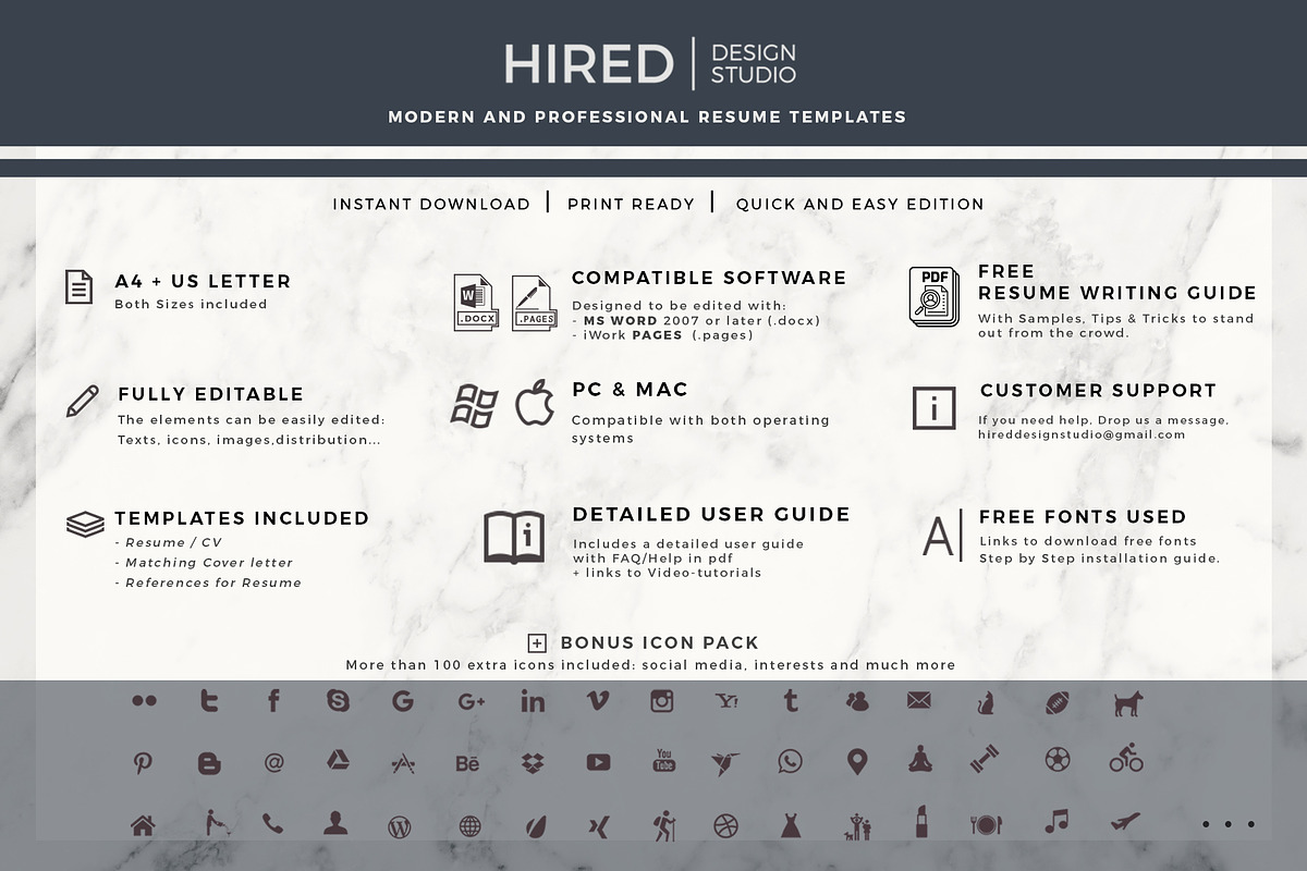 Resume for Engineer. Engineering CV, a Resume Template by HIRED Design Studio (Photo 7 of 11)