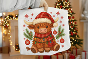 Retro Patchwork Crochet Highland Cow, an Icon by Canvas Craft (Thumbnail 1 of 5)