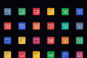 1500 Flat Icons - Line Icons