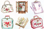 Watercolor Coquette Nurse Clipart, an Illustration by CraftArtStudio (Thumbnail 2 of 6)