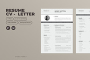 Clean and Simple Resume CV Template, a Resume Template by Studio Temply (Thumbnail 1 of 6)