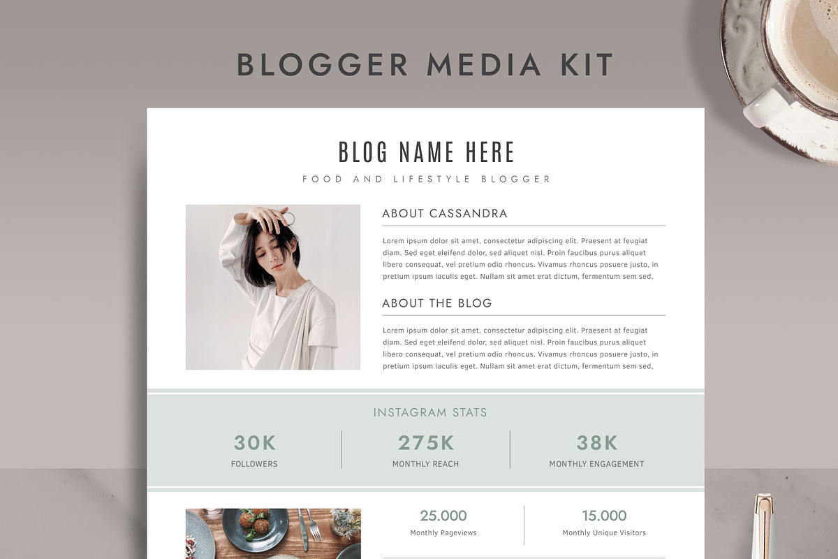 Media Kit for Bloggers BM006, a Flyer Template by Draca Design Co (Photo 1 of 2)