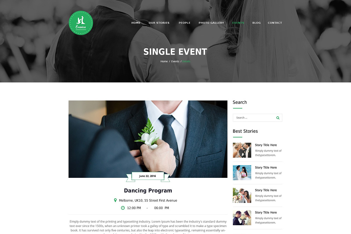 Evanica - Photoshop Template, a Websites & App Template by DigitalCenturySF (Photo 4 of 10)