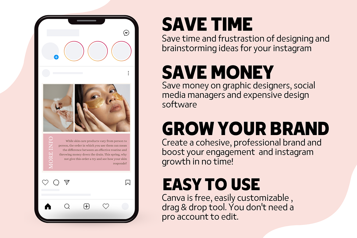 Skincare Instagram Template, a Social Media Template by EliteMatidi (Photo 2 of 8)