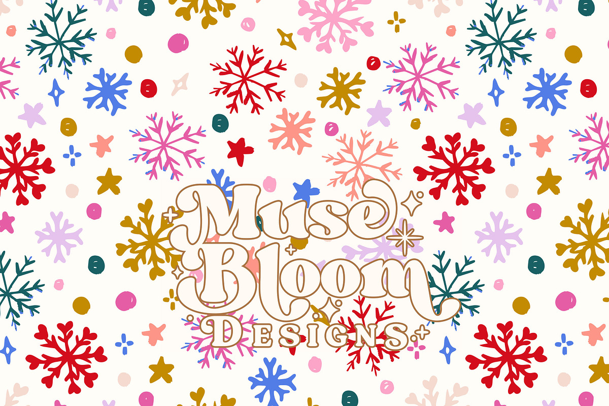 Snowflakes Holidays Seamless Set, a Pattern Graphic by MuseBloomDesigns (Photo 20 of 29)