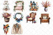 Western Boho Wedding Clipart, an Illustration by Dream Creation (Thumbnail 4 of 4)
