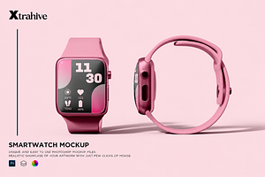 Two Smart watch Mockup, a Wearable Device Mockup by Xtrahive