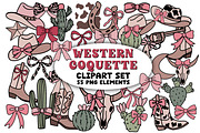 Western Coquette Cowgirl Clipart, an Object Graphic by Brush Lab (Thumbnail 1 of 8)
