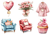 Blush Pink Mother's Day Clipart, an Illustration by Watercolor design (Thumbnail 4 of 10)
