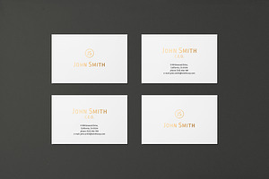 8.5x5.5cm Business Card Mockup