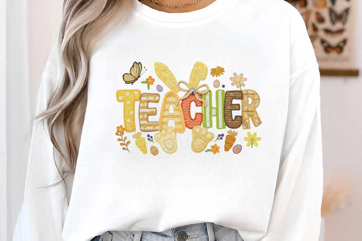 Faux Yarn Easter Teacher Png, an Illustration by Designking (Photo 5 of 6)