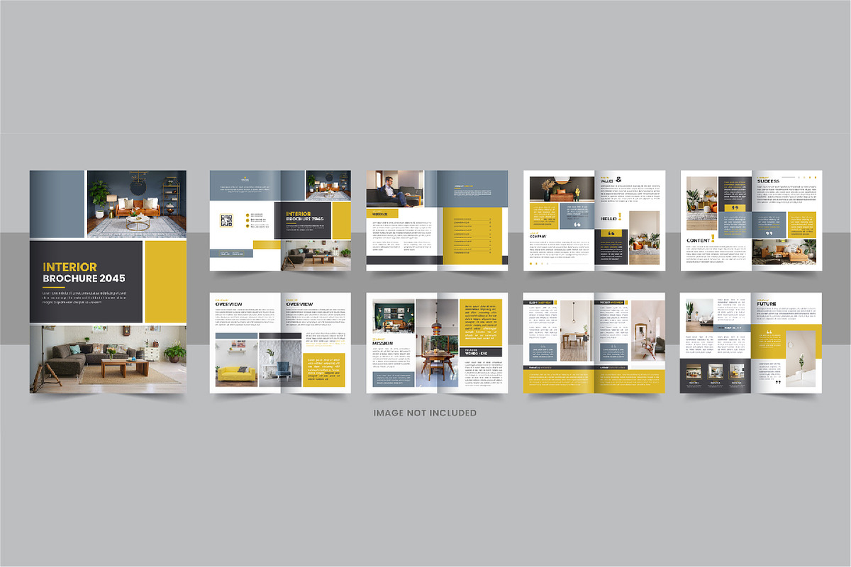 Interior Design Brochure template, a Brochure Template by Pavel_design