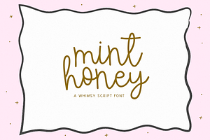 Mint Honey | Whimsy Script Font, a Script Font by KA Designs