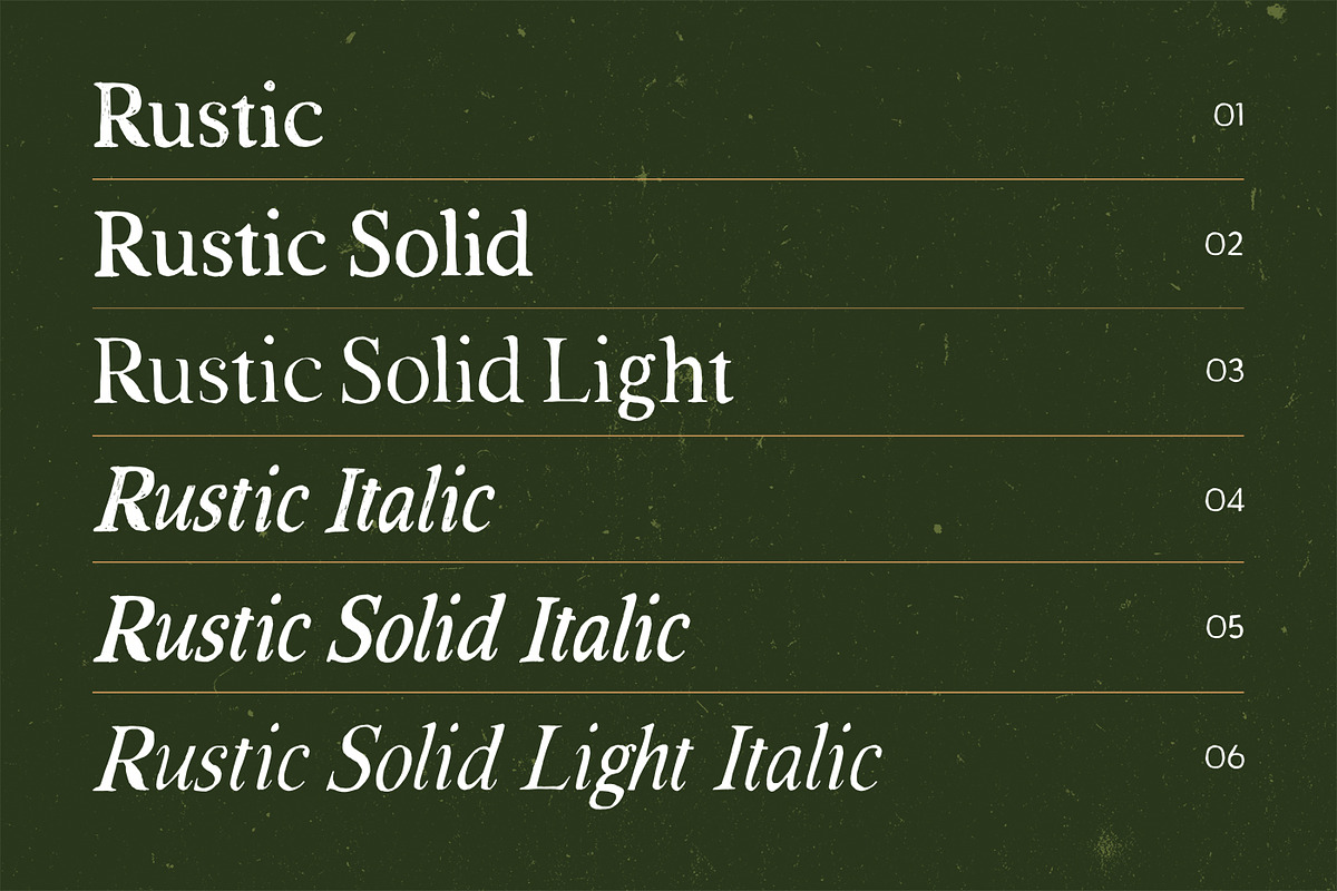 Rustic - 13 Handcrafted Fonts, a Handwritten Font by Tom Chalky (Photo 2 of 10)
