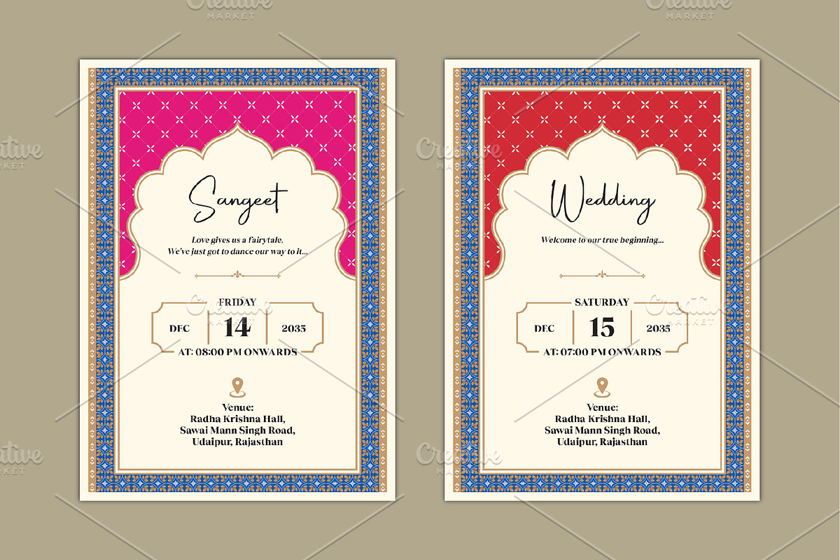Indian Wedding Invitation Templates, an Invitation Template by Kaushal Jangid (Photo 5 of 6)