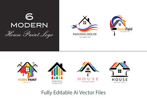 Painting Company Logo Collection, a Branding & Logo Template by YUDesignStore