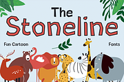 Stoneline - Fun Cartoon Fonts, a Sans Serif Font by Konstantine Studio (Thumbnail 1 of 6)