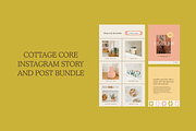 Cottage Core: Instagram Bundle, a Social Media Template by Brighten Made (Thumbnail 2 of 5)