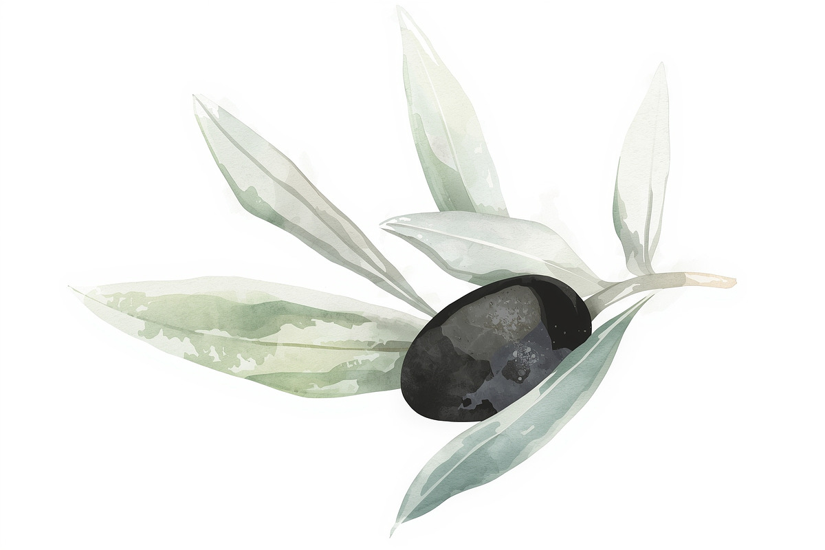 Olive Oil Watercolor Clipart Bundle, an Illustration by BIPLOB EXPERT (Photo 8 of 13)
