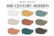 Sw Mid Century Modern Paint Palette, a Presentation Template by CONCEPT COLORS (Thumbnail 2 of 9)