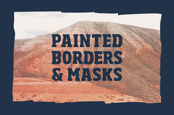 Grunge Border Edges - Hand Painted preview 6