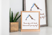 Watercolor yoga postures vector set, a Healthcare Illustration by miminoshka (Thumbnail 3 of 7)