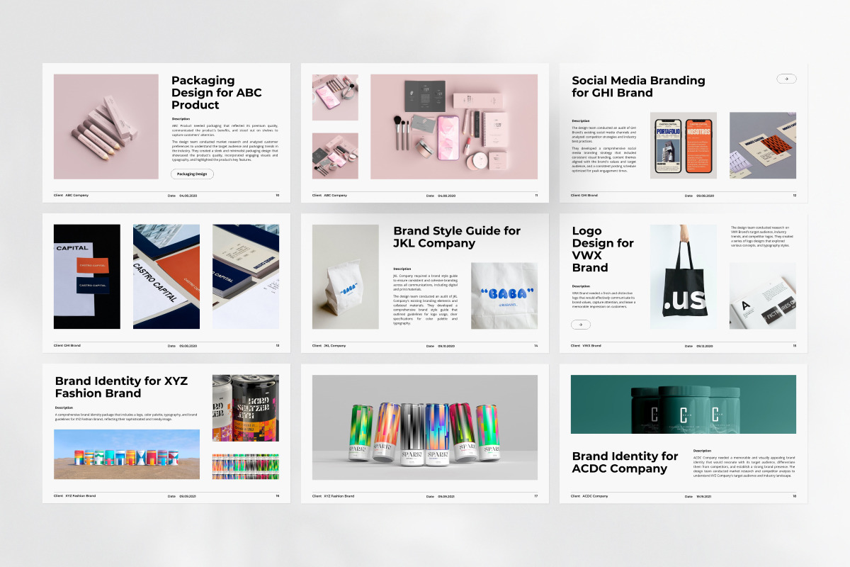 Portfolio PowerPoint Template, a Presentation Template by Design18th (Photo 5 of 9)