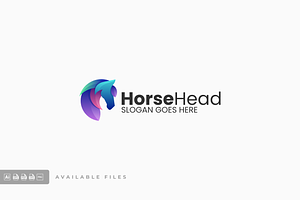 Horse Head Gradient Colorful Logo, a Branding & Logo Template by ivan_artnivora