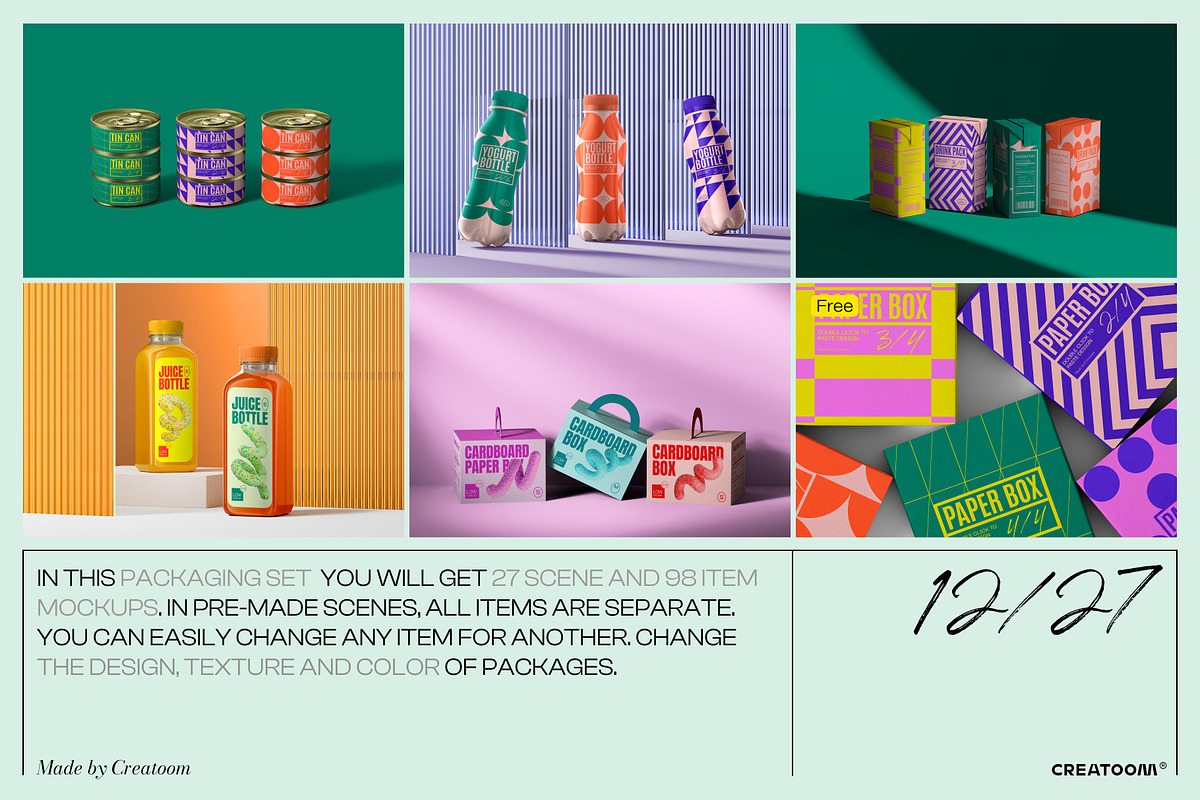 Mockup packaging set - part 2, a Packaging Mockup by Creatoom (Photo 4 of 12)