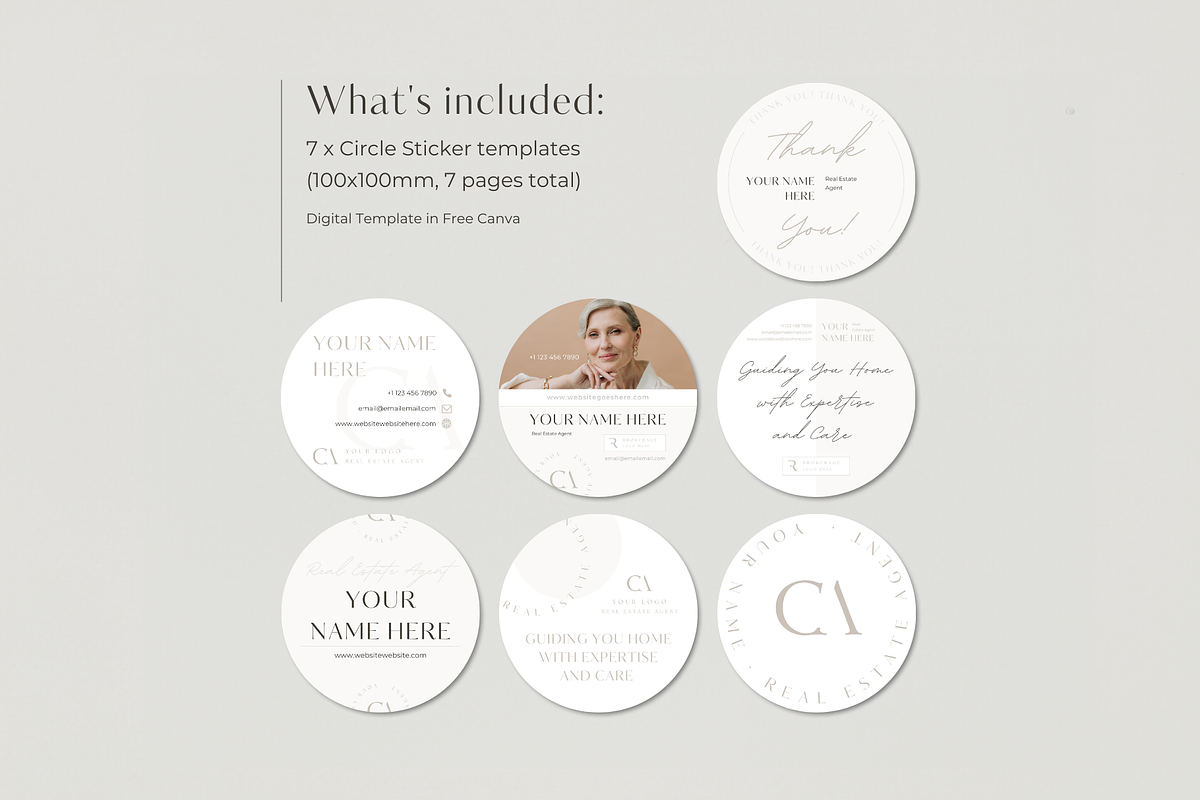 BUNDLE: Real Estate Circle Stickers, a Branding & Logo Template by EstateElements (Photo 2 of 8)